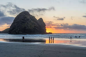 Sunset on Piha Beach